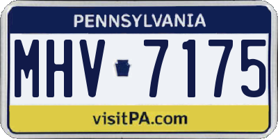 PA license plate MHV7175