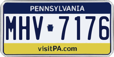 PA license plate MHV7176