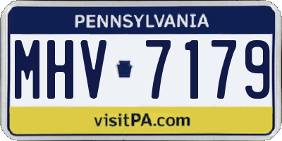 PA license plate MHV7179