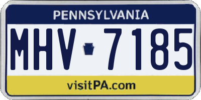 PA license plate MHV7185