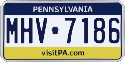 PA license plate MHV7186
