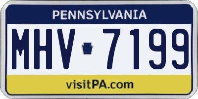 PA license plate MHV7199