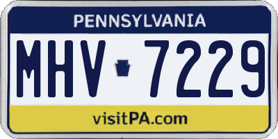 PA license plate MHV7229