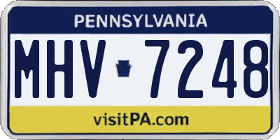 PA license plate MHV7248