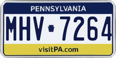 PA license plate MHV7264