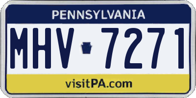 PA license plate MHV7271