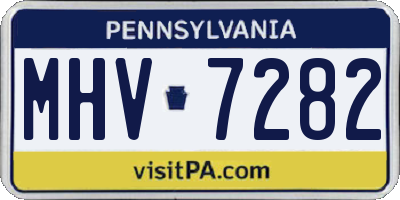 PA license plate MHV7282