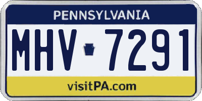 PA license plate MHV7291