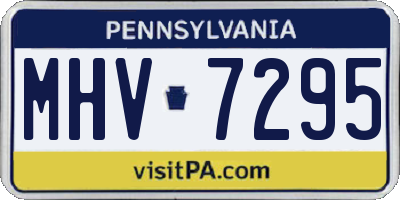 PA license plate MHV7295