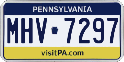 PA license plate MHV7297
