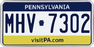PA license plate MHV7302