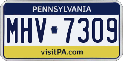 PA license plate MHV7309