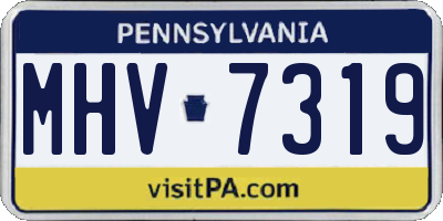 PA license plate MHV7319
