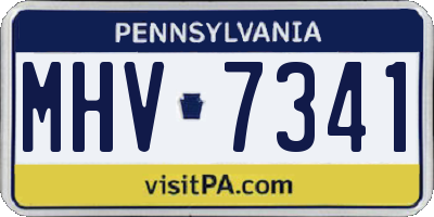PA license plate MHV7341
