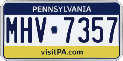 PA license plate MHV7357