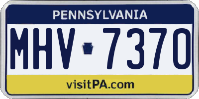 PA license plate MHV7370
