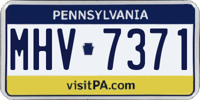 PA license plate MHV7371