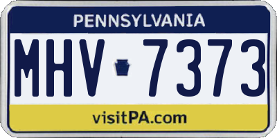 PA license plate MHV7373