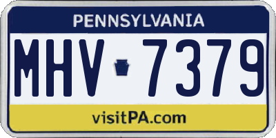 PA license plate MHV7379