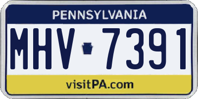 PA license plate MHV7391