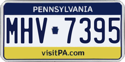 PA license plate MHV7395