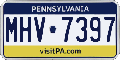 PA license plate MHV7397