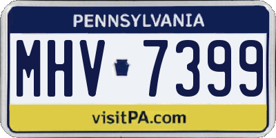 PA license plate MHV7399
