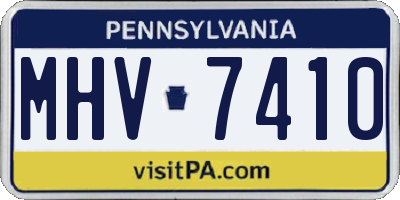 PA license plate MHV7410