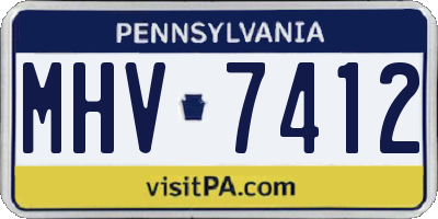 PA license plate MHV7412