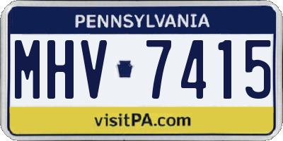 PA license plate MHV7415