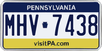 PA license plate MHV7438