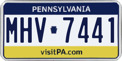 PA license plate MHV7441