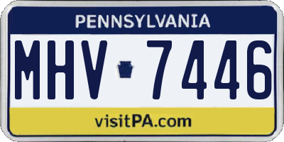 PA license plate MHV7446