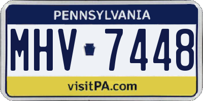 PA license plate MHV7448