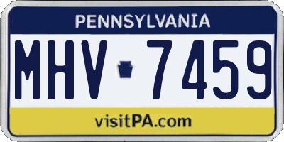 PA license plate MHV7459