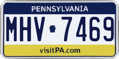 PA license plate MHV7469