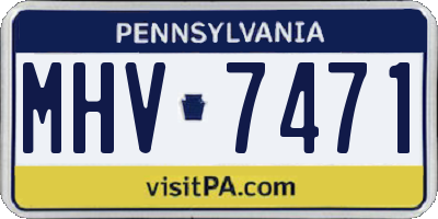 PA license plate MHV7471
