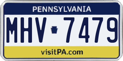 PA license plate MHV7479