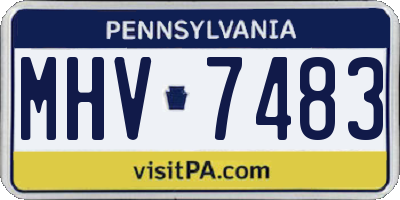 PA license plate MHV7483