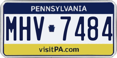 PA license plate MHV7484