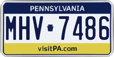 PA license plate MHV7486