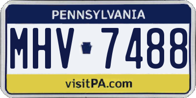 PA license plate MHV7488