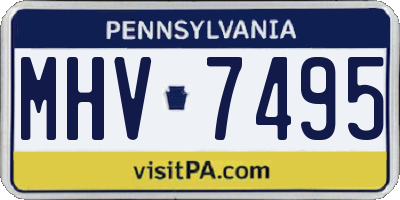 PA license plate MHV7495