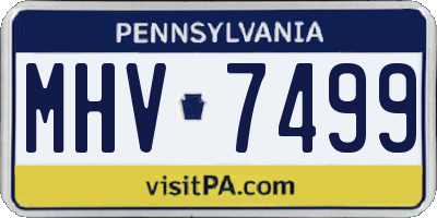 PA license plate MHV7499
