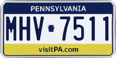 PA license plate MHV7511