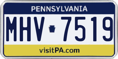 PA license plate MHV7519