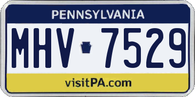 PA license plate MHV7529