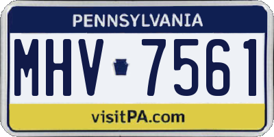 PA license plate MHV7561