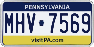 PA license plate MHV7569
