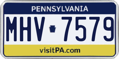 PA license plate MHV7579